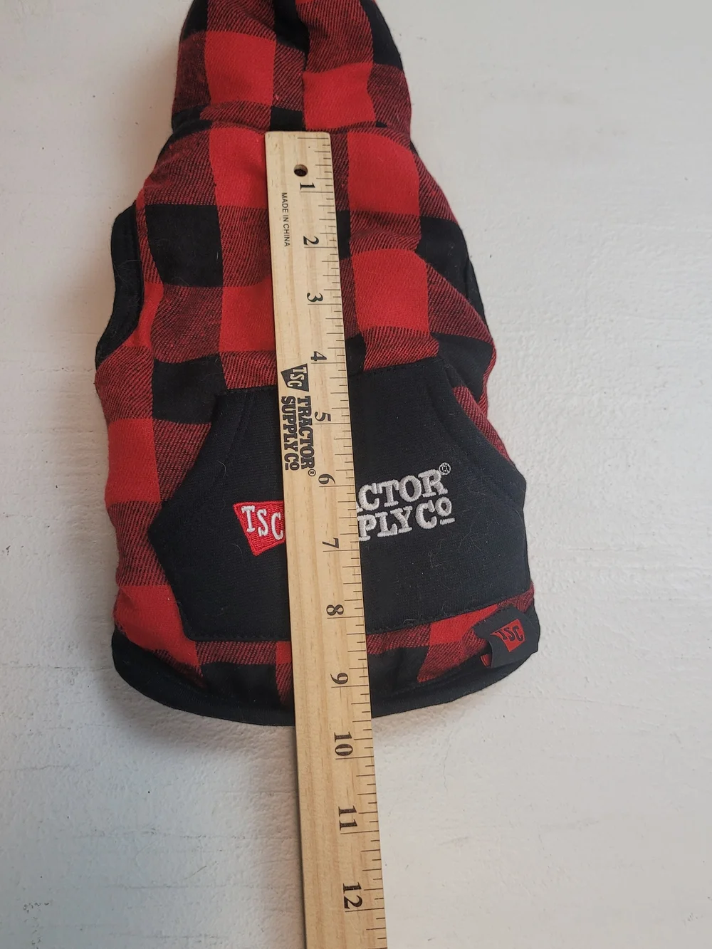 Red & Black Plaid Dog Hoodie